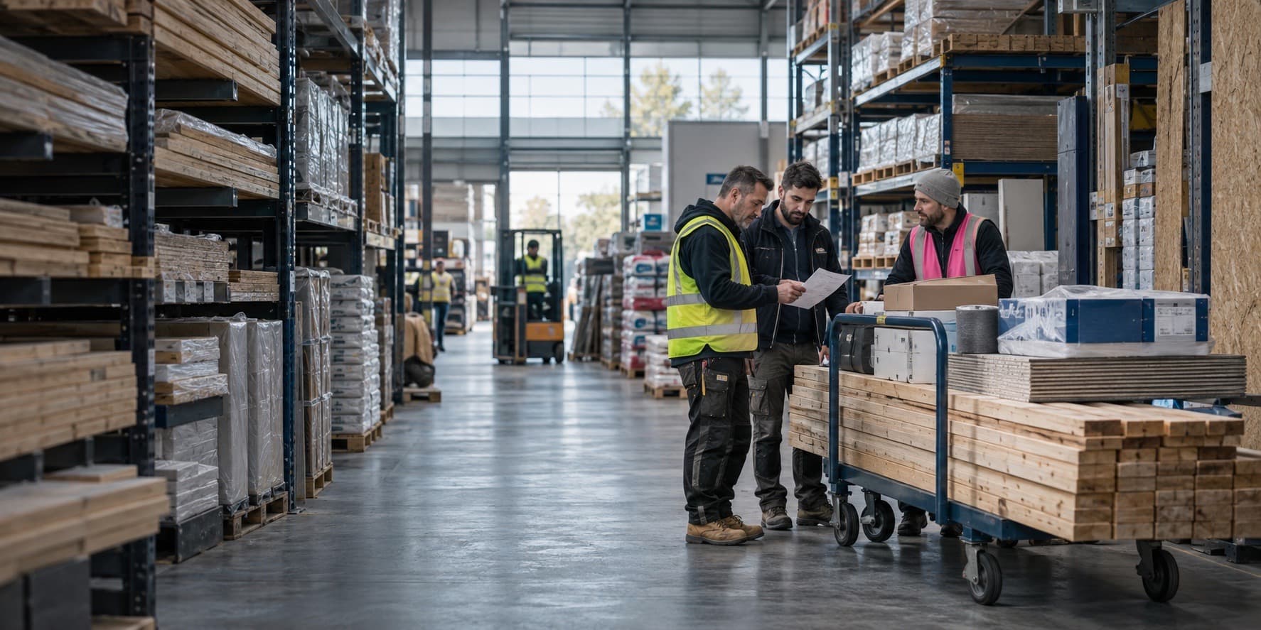 Building- materiál kupující přezkoumání objednávky ve skladu